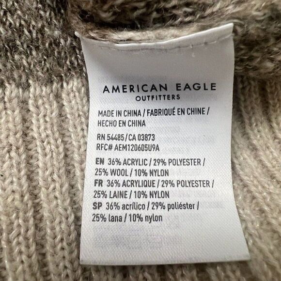 American Eagle Womens Cheetah Leopard Print Wool Blend Knit Crewneck Sweater XS - Picture 9 of 11